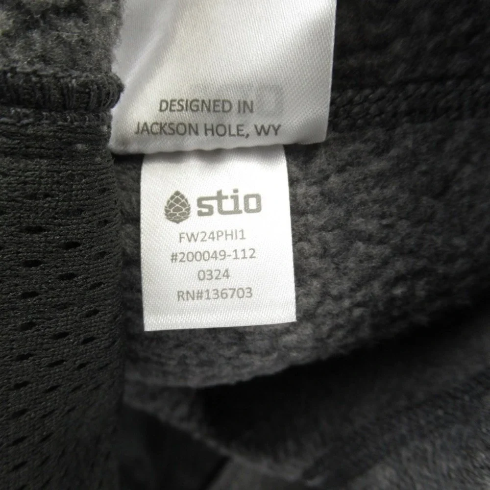 Stio Mens Full Zip‎ Fleece Sweater Jacket Size XXL Company Logo Embroidered